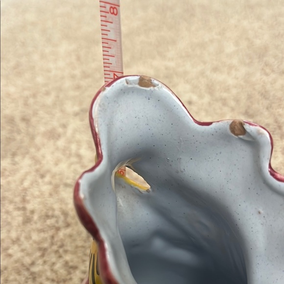 Vintage Signed Deruta Colorful Rooster Ceramic Hand Painted Pitcher from Italy - Picture 15 of 16